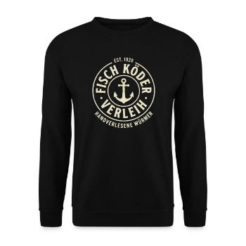 T-shirt de pêcheur, location d’appâts pour poissons, sweat à capuche, tasse - Sweat-shirt Unisexe - noir - Devant - Alina (178cm) & Michal (187cm)
