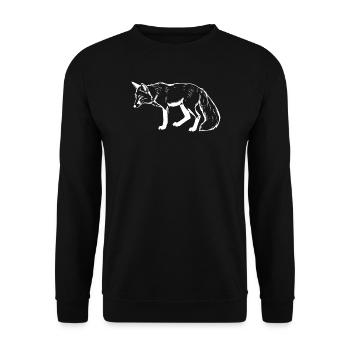 Fox - Unisex Sweatshirt - black - Front - Alina (178cm) & Michal (187cm)
