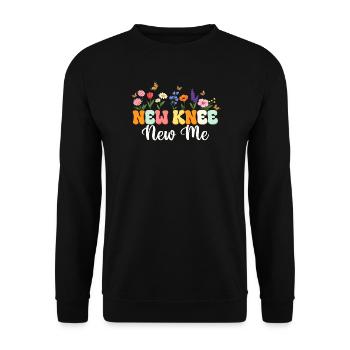 Neues Knie, neue Ich-Ersatzersatz-Erholung - Unisex Pullover - Schwarz - Vorne - Alina (178cm) & Michal (187cm)
