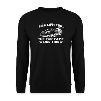 Yes Officer Car Came Like This JDM - Unisex Sweatshirt - black - Front - Alina (178cm) & Michal (187cm)