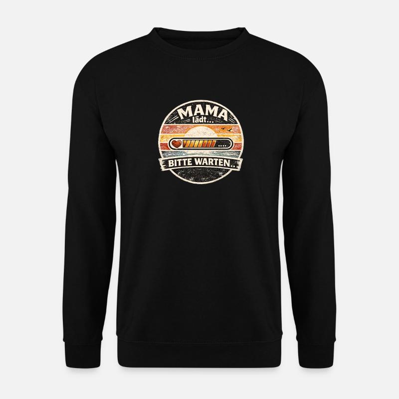 Mom loads... Please Wait Retro - Unisex Sweatshirt - black