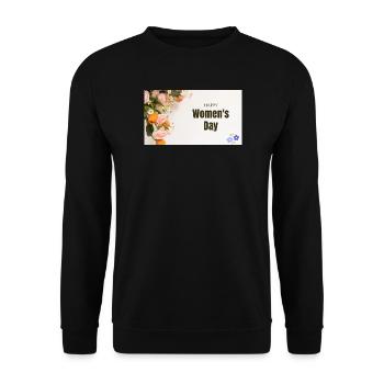 Joyeuses Roses florales pour la Journée des Femmes - Sweat-shirt Unisexe - noir - Devant - Alina (178cm) & Michal (187cm)