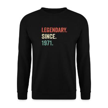 legendary since 1971 - Unisex Sweatshirt - black - Front - Alina (178cm) & Michal (187cm)