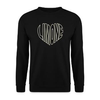 Limone sul Garda Typo Heart - Sweat-shirt Unisexe - noir - Devant - Alina (178cm) & Michal (187cm)