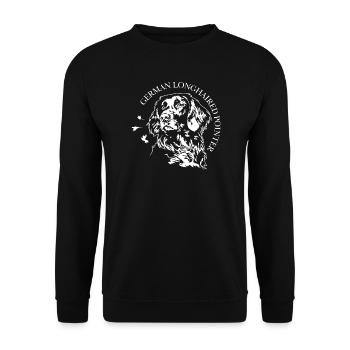 Chiens de chasse à poil long à poil long Pointers allemands Chiens Wilsigns - Sweat-shirt Unisexe - noir - Devant - Alina (178cm) & Michal (187cm)