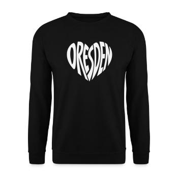 Dresden Heart Lettering - Unisex Sweatshirt - black - Front - Alina (178cm) & Michal (187cm)