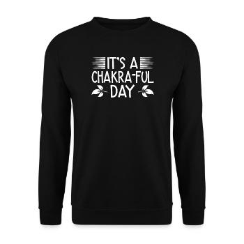 Pilates Enthusiasts It ́s A Chakra-ful Day Pilates - Unisex Sweatshirt - black - Front - Alina (178cm) & Michal (187cm)