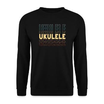 Typographie du ukulélé - Sweat-shirt Unisexe - noir - Devant - Alina (178cm) & Michal (187cm)