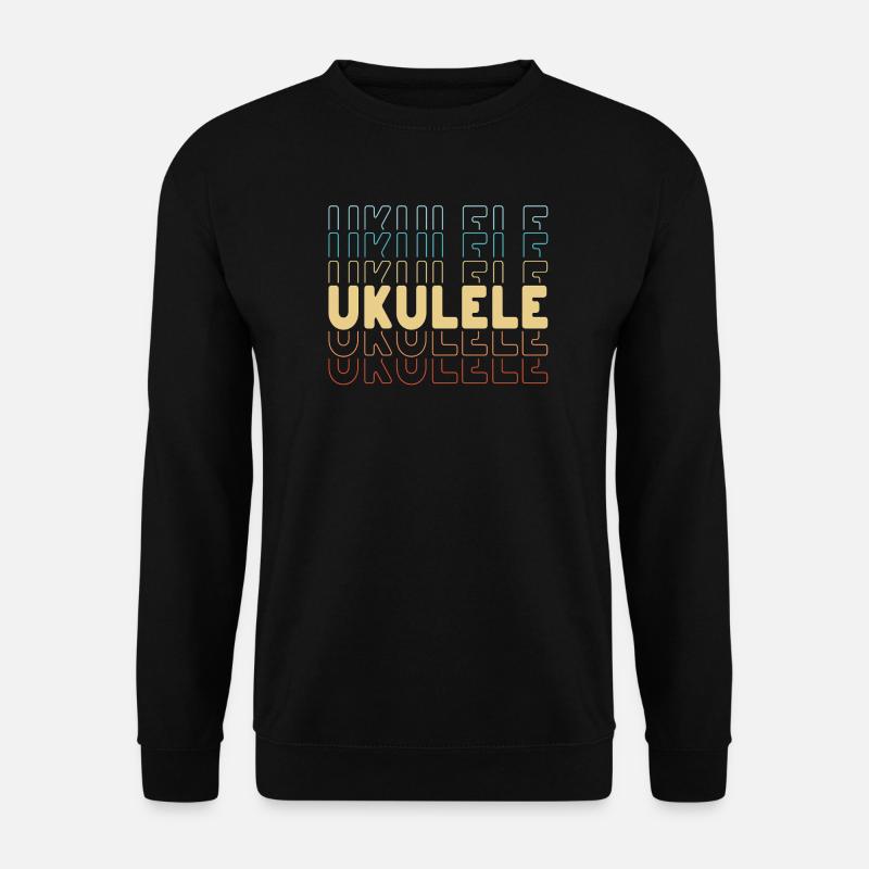 Ukulele typography - Unisex Pullover - Schwarz