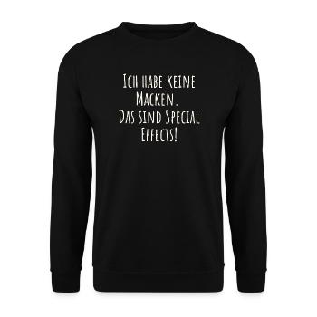 I don't have any quirks. These are special effects - Unisex Sweatshirt - black - Front - Alina (178cm) & Michal (187cm)