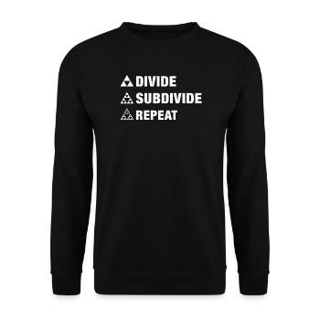 triangle fractal geometry divide subdivide repeat - Unisex Sweatshirt - black - Front - Alina (178cm) & Michal (187cm)