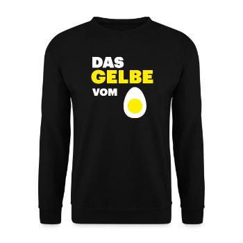 Chicken Fans - Rooster - Rooster - Egg yolk - Unisex Sweatshirt - black - Front - Alina (178cm) & Michal (187cm)