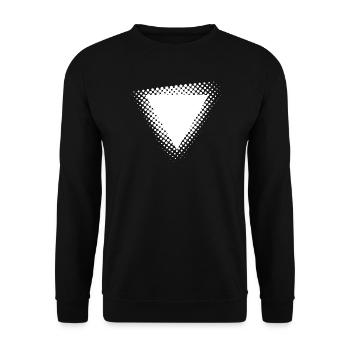 Halftone Triangle Burst - Unisex Sweatshirt - black - Front - Alina (178cm) & Michal (187cm)