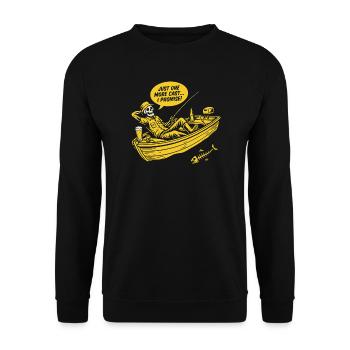 Encore un casting, Angler fun Shirt, sweat à capuche, casquette - Sweat-shirt Unisexe - noir - Devant - Alina (178cm) & Michal (187cm)
