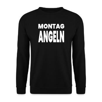 Angling - Unisex Sweatshirt - black - Front - Alina (178cm) & Michal (187cm)