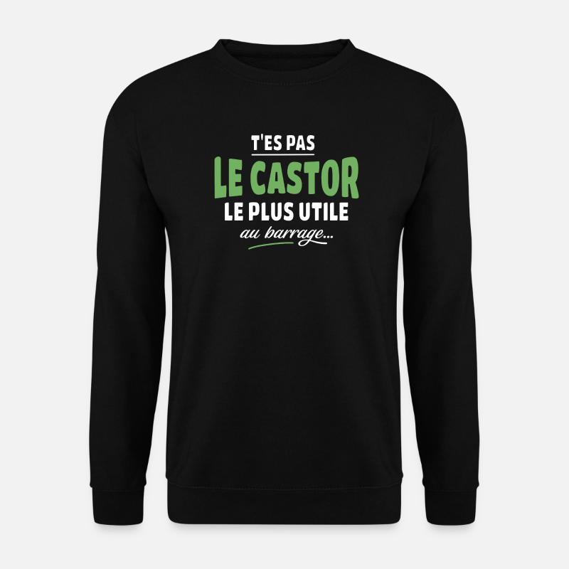 Deine Schritte sind der nützlichste Biber - Unisex Pullover - Schwarz