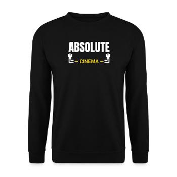 Absolute Cinema Statement - Unisex Pullover - Schwarz - Vorne - Alina (178cm) & Michal (187cm)