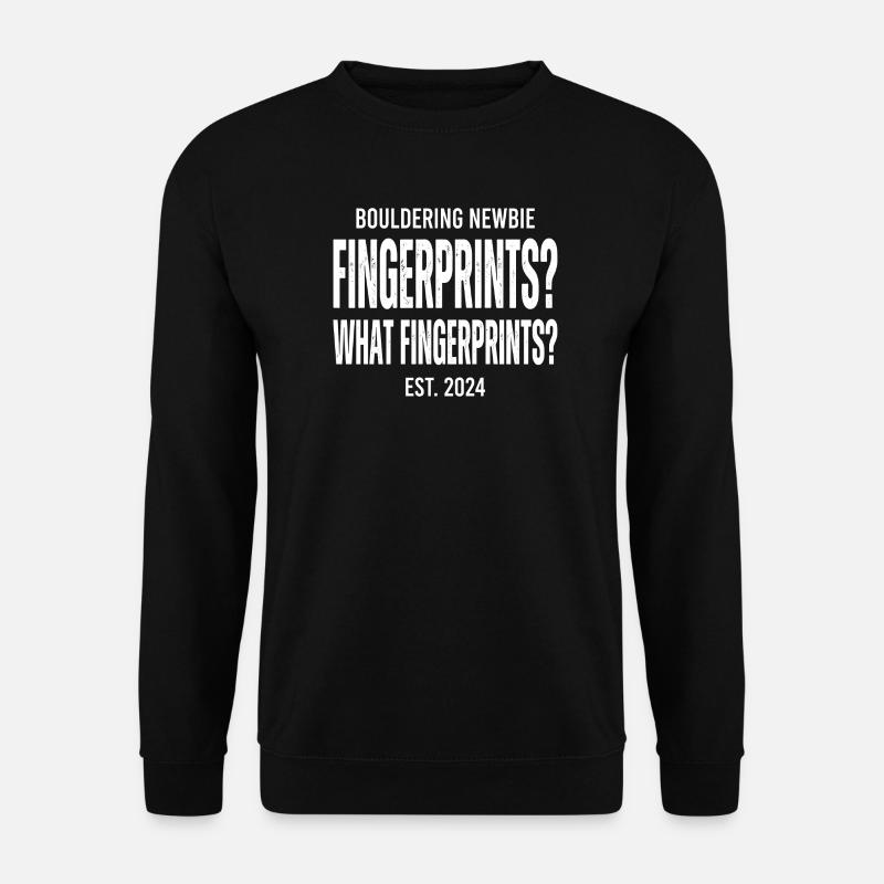 Fingerprints Boulder Print - Unisex Sweatshirt - black