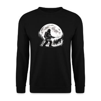 Bigfoot Firefighter - Unisex Sweatshirt - black - Front - Alina (178cm) & Michal (187cm)
