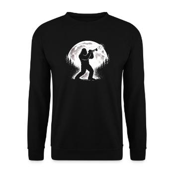 Bigfoot joue de la trompette - Sweat-shirt Unisexe - noir - Devant - Alina (178cm) & Michal (187cm)