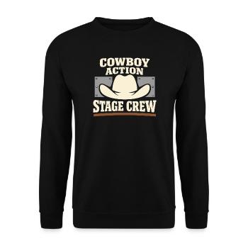 Cowboy action shooter. Cowboy action shooter - Unisex Sweatshirt - black - Front - Alina (178cm) & Michal (187cm)