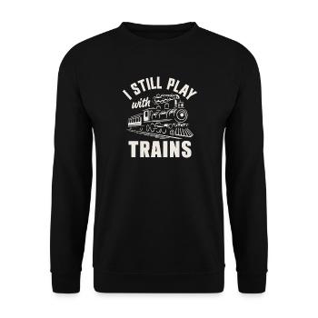 Conducteur de train de locomotive à vapeur - Sweat-shirt Unisexe - noir - Devant - Alina (178cm) & Michal (187cm)