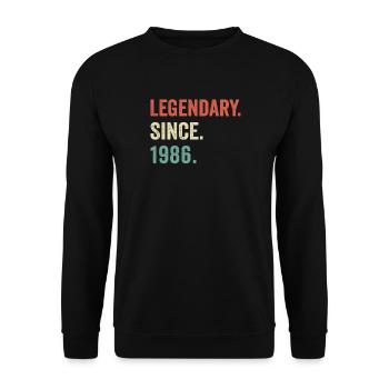 legendary since 1986 - Unisex Sweatshirt - black - Front - Alina (178cm) & Michal (187cm)