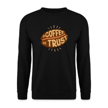 Dans un café en qui nous avons confiance - Sweat-shirt Unisexe - noir - Devant - Alina (178cm) & Michal (187cm)
