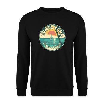 Entdecken Sie Punta Cana in der Dominikanischen Republik - Unisex Pullover - Schwarz - Vorne - Alina (178cm) & Michal (187cm)