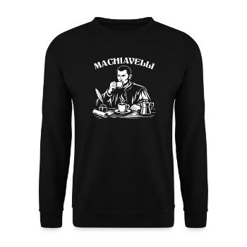 Machiavelli Brew Portrait - Unisex Sweatshirt - black - Front - Alina (178cm) & Michal (187cm)