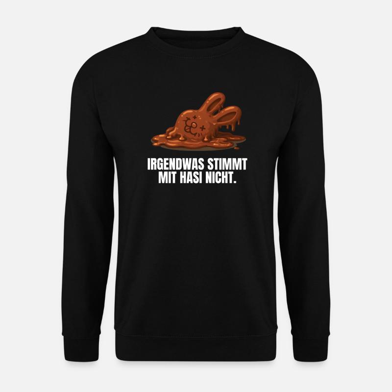 Hasi Ostern Schokohase lustig - Unisex Pullover - Schwarz