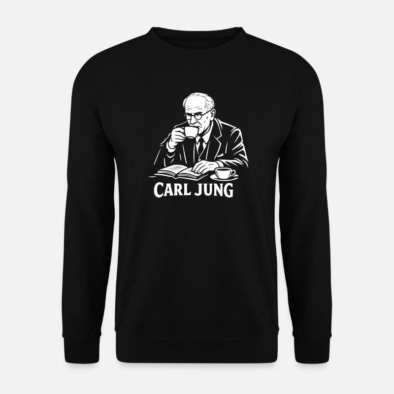 Carl Jung Coffee Study Tee - Unisex Sweatshirt - black