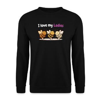 Beekeeper Humor Shirt for Bee Fans - Unisex Sweatshirt - black - Front - Alina (178cm) & Michal (187cm)