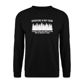 T-shirt humoristique de camping pour aventuriers - Sweat-shirt Unisexe - noir - Devant - Alina (178cm) & Michal (187cm)