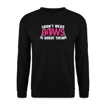 Je ne porte pas d’arcs, je les tire - Sweat-shirt Unisexe - noir - Devant - Alina (178cm) & Michal (187cm)