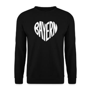 Typographie du cœur de Bavière - Sweat-shirt Unisexe - noir - Devant - Alina (178cm) & Michal (187cm)