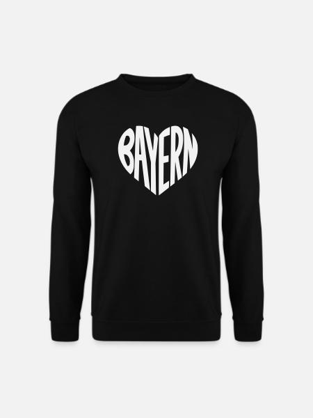 Bavaria Heart Typography - Unisex Sweatshirt - black