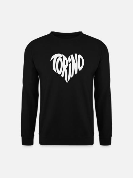 Turin, Torino Heart Design - Unisex Sweatshirt - black