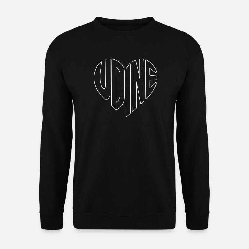 Udine Heart Outline Logo - Unisex Sweatshirt - black