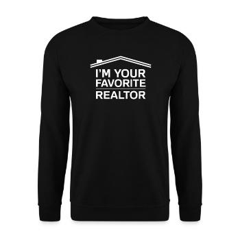 Agent immobilier préféré Agent immobilier drôle - Sweat-shirt Unisexe - noir - Devant - Alina (178cm) & Michal (187cm)