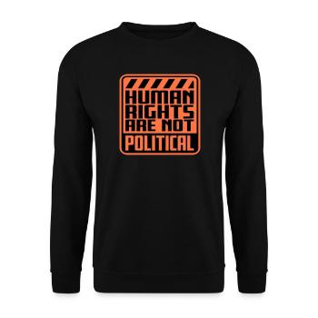 Les droits de l’homme ne sont pas politiques Logo Menschenrechte - Sweat-shirt Unisexe - noir - Devant - Alina (178cm) & Michal (187cm)
