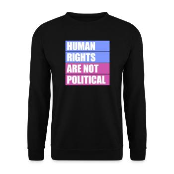 Les droits de l’homme ne sont pas politiques Logo Menschenrechte - Sweat-shirt Unisexe - noir - Devant - Alina (178cm) & Michal (187cm)