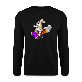 Dog Motorcycle - Unisex Sweatshirt - black - Front - Alina (178cm) & Michal (187cm)