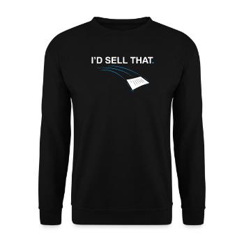 Je vendrais ce Drôle d’agent immobilier - Sweat-shirt Unisexe - noir - Devant - Alina (178cm) & Michal (187cm)