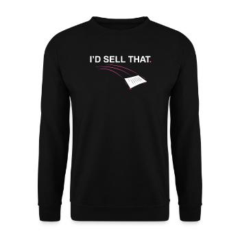Je vendrais ce Drôle d’agent immobilier - Sweat-shirt Unisexe - noir - Devant - Alina (178cm) & Michal (187cm)
