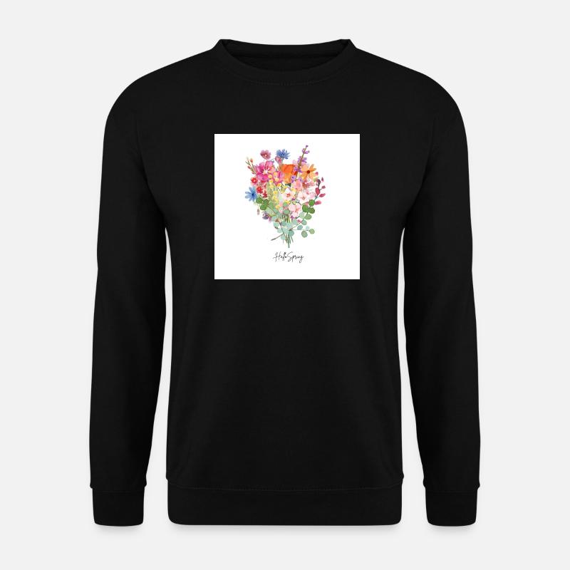 Hello Spring - Unisex Pullover - Schwarz