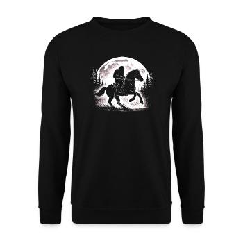 Bigfoot Reiten - Unisex Pullover - Schwarz - Vorne - Alina (178cm) & Michal (187cm)