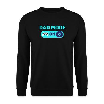 Dad mode on – Strong Dad Life Design - Unisex Sweatshirt - black - Front - Alina (178cm) & Michal (187cm)