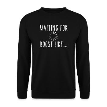 Waiting For Boost Like Turbo Racing - Unisex Sweatshirt - black - Front - Alina (178cm) & Michal (187cm)