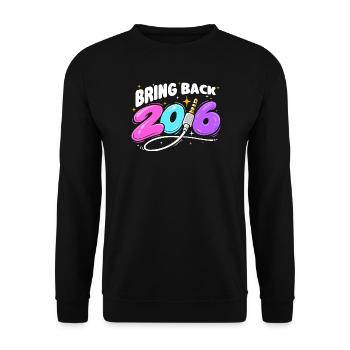 Ramenez les ambiances nostalgique de l’an 2016 - Sweat-shirt Unisexe - noir - Devant - Alina (178cm) & Michal (187cm)